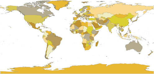 Brown world map