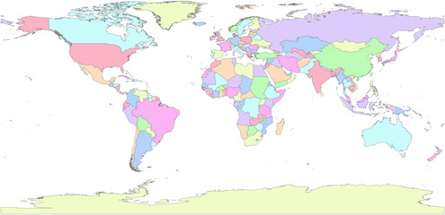Color world map