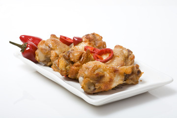 Spices chicken wings
