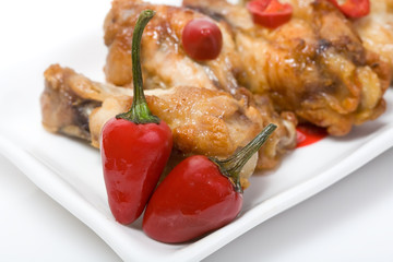 Spices chicken wings