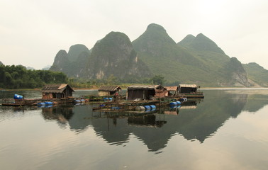 Naklejka premium Landscape near Guilin, Southern China