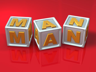 block letters - 3d concept illustration