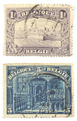 Vintage Belgian stamps