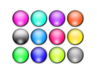 Colourful buttons