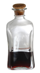 A bottle of liqueur isolated on white background