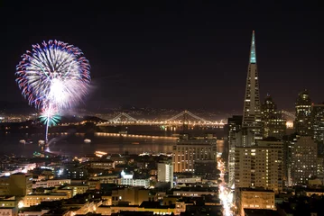 Foto op Canvas Vuurwerk in San Francisco © Can Balcioglu