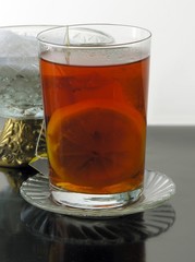 glass of strong tea