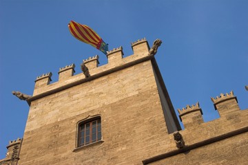 exterior of La Lonja in valencia, Spain