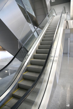 escalator in shopping center