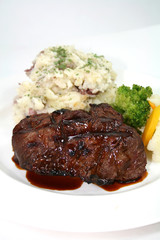 Steak and Mashed Potatoes Dinner