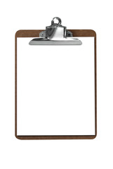 Clip board with paper