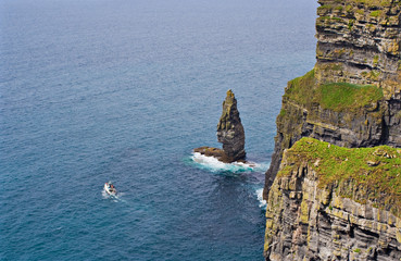 Cliffs of Moher and Boat