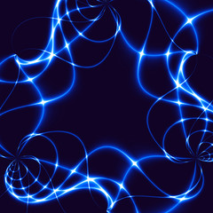 Dance of Blue Lights in the dark, fractal02z7b