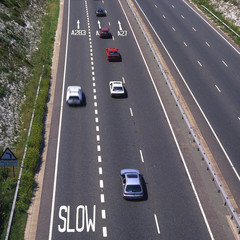 Traffic on Main Road at Shoreham, West Sussex, England