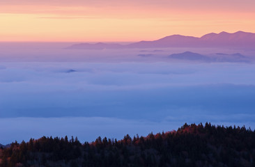 Obraz premium Sunrise Clingman's Dome Great Smoky Mountains