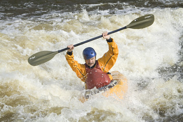 whitewater kayaker