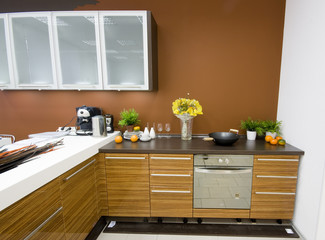 the modern kitchen interior