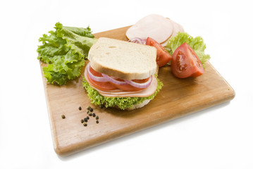 white bread sandwich