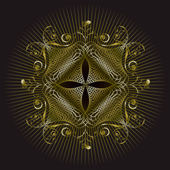 gold emblem seal design 