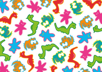 cartoon groovy toys pattern 