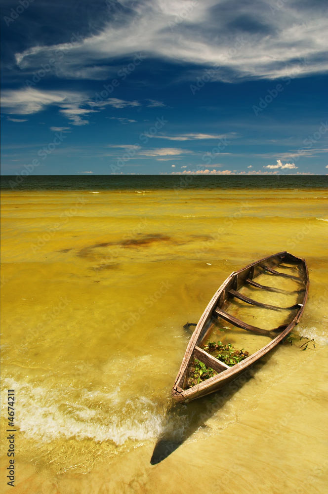 Canvas Prints tropical beach view, victoria lake