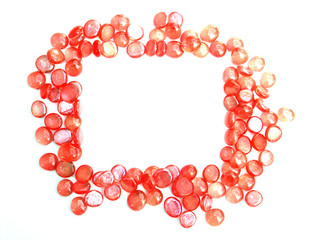 cadre de perles roses