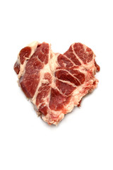 A fresh cut of ribeye steak