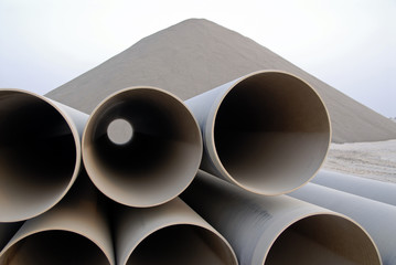 Limestone Landmass & Pipes for Construction