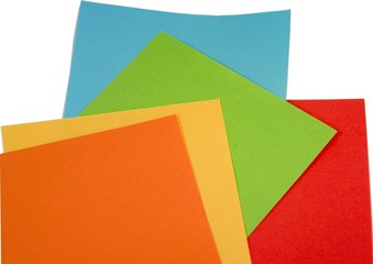5 pieces of square color papers
