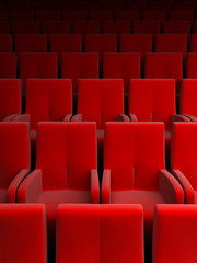 auditorium with red seat