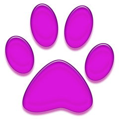 Empreinte chatte rose