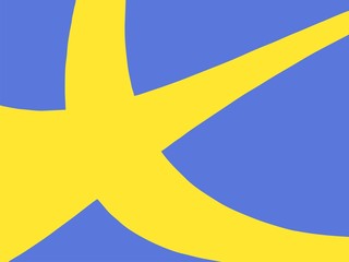 Fractal flag of Sweden.