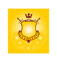 Wappen mit Schwert und Krone