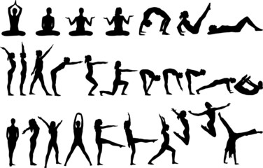 28 Yoga Silhouettes