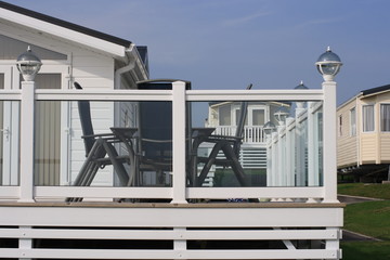 Holiday homes or caravans veranda