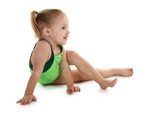 Toddler Girl in leotard