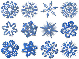 Set of snowflakes