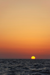 sunset shot made from the boat