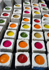 candles full of colors