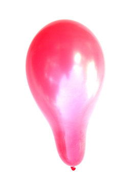 ballon rouge sur fond blanc