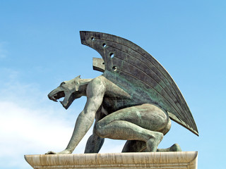 statue with a dragon