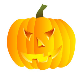 Halloween a pumpkin on a white background.