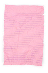 pink notepaper
