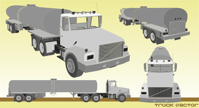 camion 3d en vector