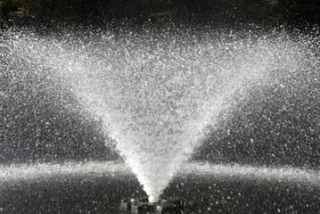 Crédence de douche en verre acrylique avec photo Fontaine fountain