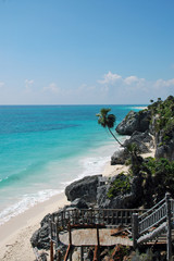 Stairs Leading down to Caribbean Beach