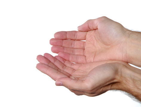 Giving, showing, holding or receiving hand sign