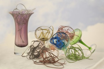 Glasses Ribbons Vase