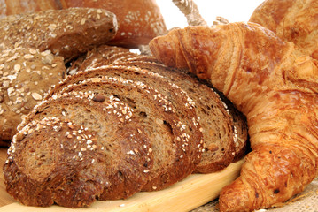 Varied bread display