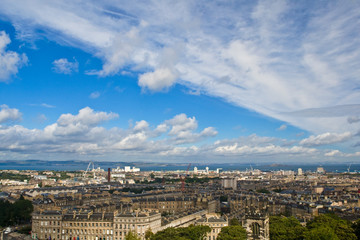Fototapeta premium Edinburgh under a cloudy sky